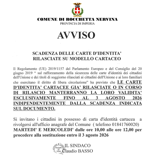 Alienazione carte di identità cartacee